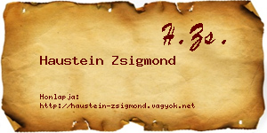 Haustein Zsigmond névjegykártya